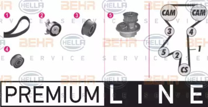 Комплект водяного насоса / зубчатого ремня BEHR HELLA SERVICE 8MP 376 802-871