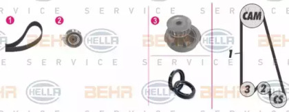 Комплект водяного насоса / зубчатого ремня BEHR HELLA SERVICE 8MP 376 803-841