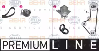 Комплект водяного насоса / зубчатого ремня BEHR HELLA SERVICE 8MP 376 803-891