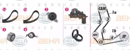 Комплект водяного насоса / зубчатого ремня BEHR HELLA SERVICE 8MP 376 806-831