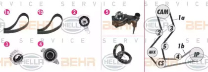 Комплект водяного насоса / зубчатого ремня BEHR HELLA SERVICE 8MP 376 806-861