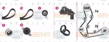 Комплект водяного насоса / зубчатого ремня BEHR HELLA SERVICE 8MP 376 806-871