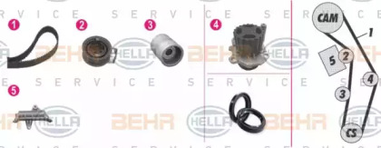 Комплект водяного насоса / зубчатого ремня BEHR HELLA SERVICE 8MP 376 809-861