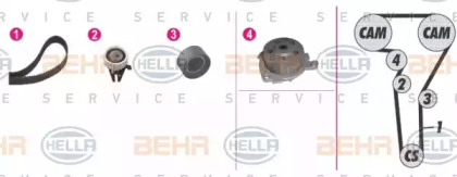 Комплект водяного насоса / зубчатого ремня BEHR HELLA SERVICE 8MP 376 810-801