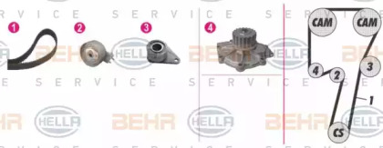 Комплект водяного насоса / зубчатого ремня BEHR HELLA SERVICE 8MP 376 810-831