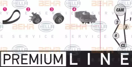 Комплект водяного насоса / зубчатого ремня BEHR HELLA SERVICE 8MP 376 811-881