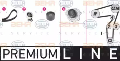 Комплект водяного насоса / зубчатого ремня BEHR HELLA SERVICE 8MP 376 812-811