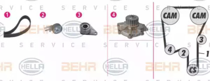 Комплект водяного насоса / зубчатого ремня BEHR HELLA SERVICE 8MP 376 814-811