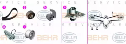 Комплект водяного насоса / зубчатого ремня BEHR HELLA SERVICE 8MP 376 816-841