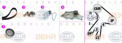 Комплект водяного насоса / зубчатого ремня BEHR HELLA SERVICE 8MP 376 817-871