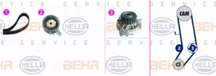 Комплект водяного насоса / зубчатого ремня BEHR HELLA SERVICE 8MP 376 818-811