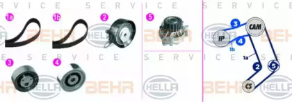 Комплект водяного насоса / зубчатого ремня BEHR HELLA SERVICE 8MP 376 818-831