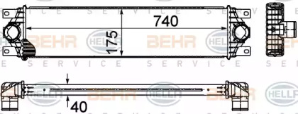 Теплообменник BEHR HELLA SERVICE 8ML 376 899-011