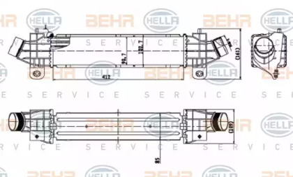 Теплообменник BEHR HELLA SERVICE 8ML 376 899-091