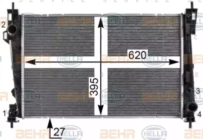 Теплообменник BEHR HELLA SERVICE 8MK 376 900-021