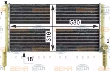 Теплообменник BEHR HELLA SERVICE 8MK 376 900-071