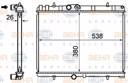 Теплообменник BEHR HELLA SERVICE 8MK 376 900-314