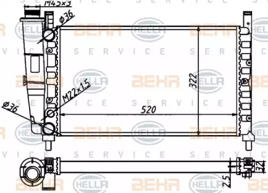 Теплообменник BEHR HELLA SERVICE 8MK 376 900-631