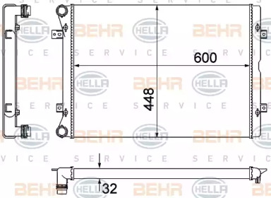 Теплообменник BEHR HELLA SERVICE 8MK 376 901-101