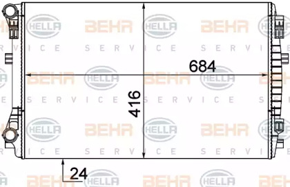 Теплообменник BEHR HELLA SERVICE 8MK 376 901-375