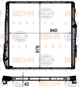 Теплообменник BEHR HELLA SERVICE 8MK 376 906-301