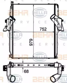 Теплообменник BEHR HELLA SERVICE 8ML 376 906-351