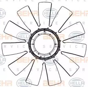 Рабочее колесо вентилятора BEHR HELLA SERVICE 8MV 376 906-601