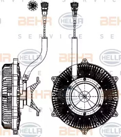 Сцепление, вентилятор радиатора BEHR HELLA SERVICE 8MV 376 907-141