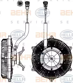 Сцепление, вентилятор радиатора BEHR HELLA SERVICE 8MV 376 907-151