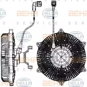 Сцепление, вентилятор радиатора BEHR HELLA SERVICE 8MV 376 907-191