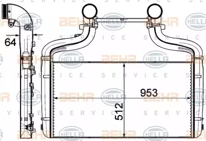 Интеркулер BEHR HELLA SERVICE 8ML 376 907-341