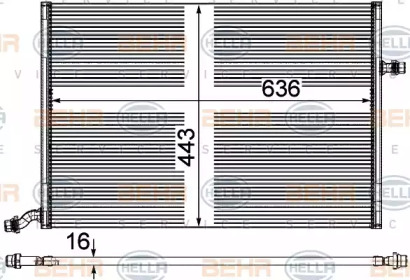 Низкотемпературный охладитель, интеркулер BEHR HELLA SERVICE 8MK 376 908-111
