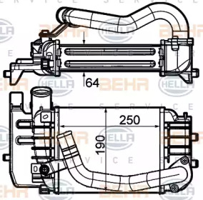 Теплообменник BEHR HELLA SERVICE 8ML 376 910-101