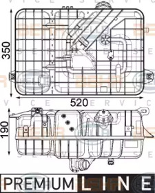 Компенсационный бак, охлаждающая жидкость BEHR HELLA SERVICE 8MA 376 923-771