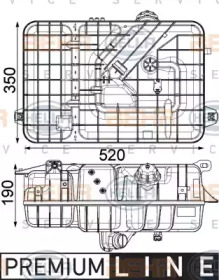 Компенсационный бак, охлаждающая жидкость BEHR HELLA SERVICE 8MA 376 923-781