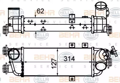 Теплообменник BEHR HELLA SERVICE 8ML 376 988-214