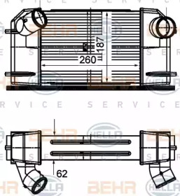 Интеркулер BEHR HELLA SERVICE 8ML 376 988-274