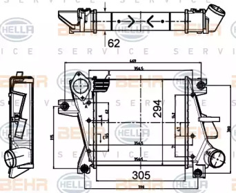 Теплообменник BEHR HELLA SERVICE 8ML 376 988-334