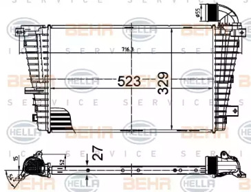 Теплообменник BEHR HELLA SERVICE 8ML 376 988-394