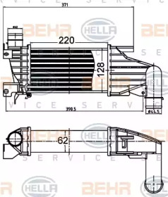 Теплообменник BEHR HELLA SERVICE 8ML 376 988-404