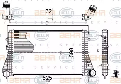 Теплообменник BEHR HELLA SERVICE 8ML 376 988-504