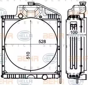 Теплообменник BEHR HELLA SERVICE 8MK 376 992-021