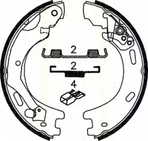 Комлект тормозных накладок TRISCAN 8100 17015