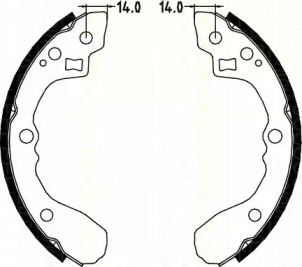 Комлект тормозных накладок TRISCAN 8100 18002