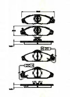 Комплект тормозных колодок TRISCAN 8110 10541
