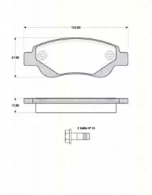 Комплект тормозных колодок TRISCAN 8110 10548