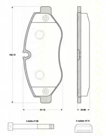 Комплект тормозных колодок TRISCAN 8110 10557