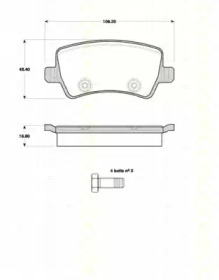 Комплект тормозных колодок TRISCAN 8110 10564