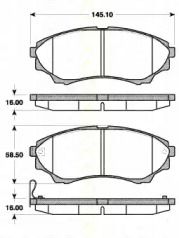 Комплект тормозных колодок TRISCAN 8110 10568