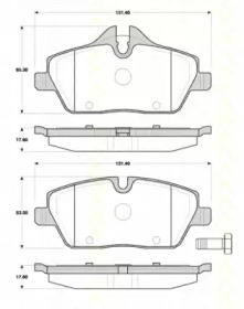 Комплект тормозных колодок TRISCAN 8110 11028